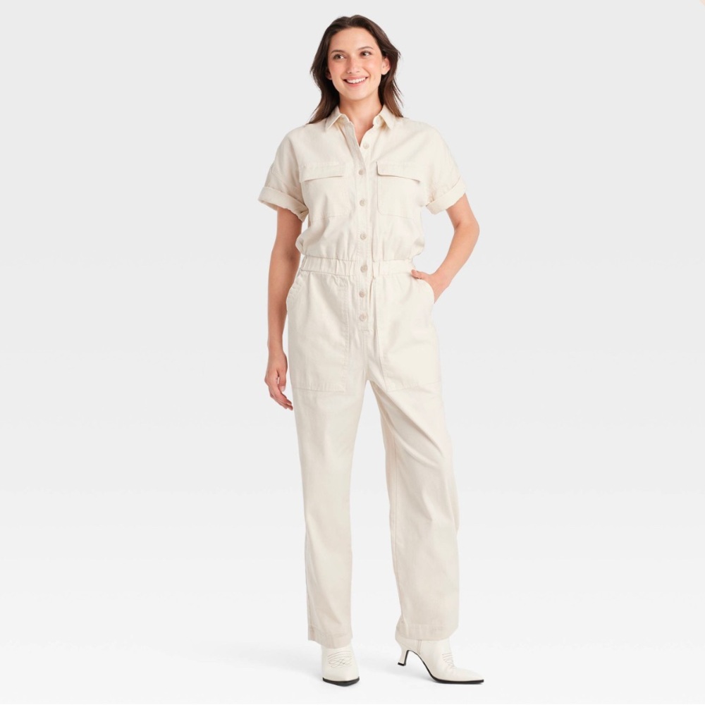 Cream Jumpsuit